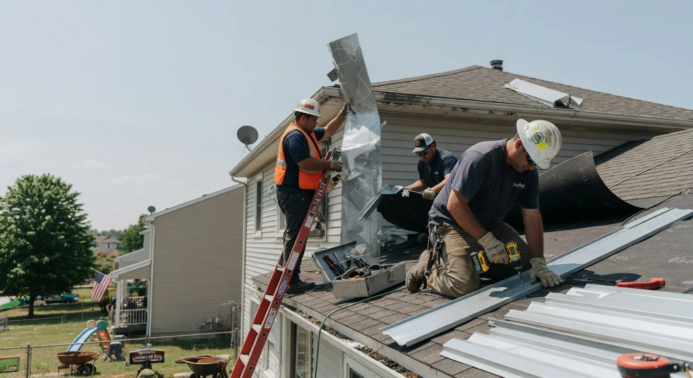 Storm Damage Metal Roof Repair in Holy Cross, IA